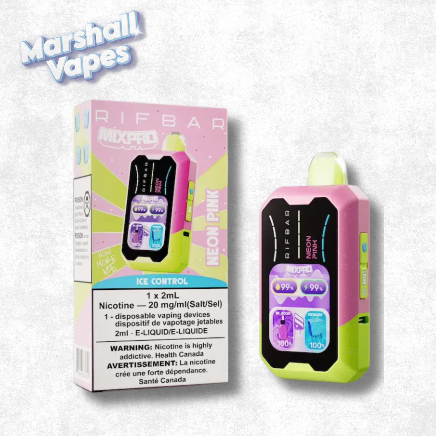 RIFBAR MixPro 40K Disposable - Neon Pink