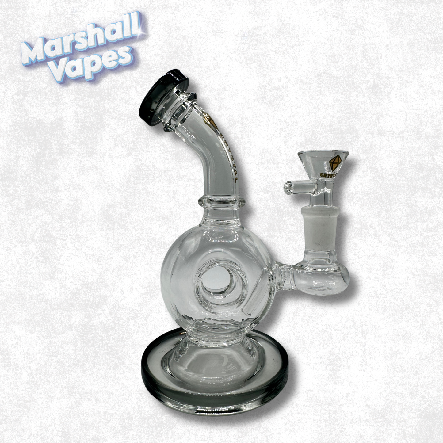 6.25" Doughnut Bong Dabrig Black