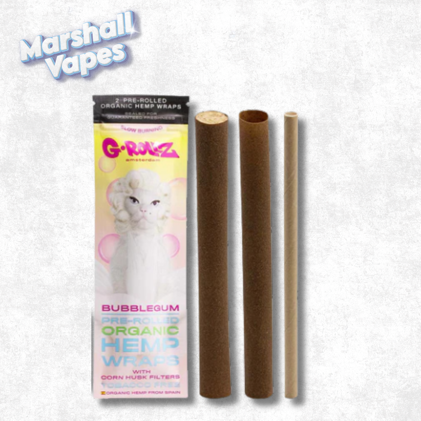 G-Rollz Amsterdam Bubblegum Organic Hemp Wraps (4-Pack)