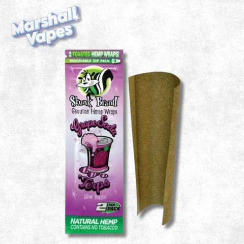 Skunk Brand Grape Soda Hemp Wraps – 2 Toasted Natural Hemp Wraps
