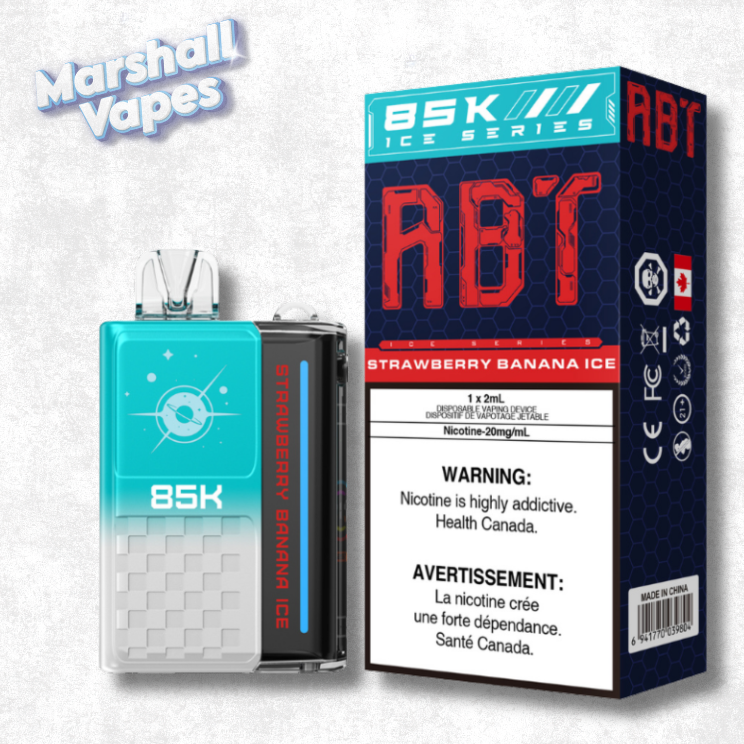 ABT 85K Disposable – Strawberry Banana Ice