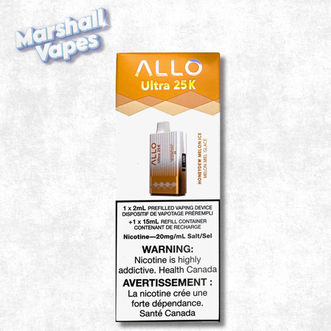 Honeydew Melon Ice Allo Ultra 25K disposable vape device