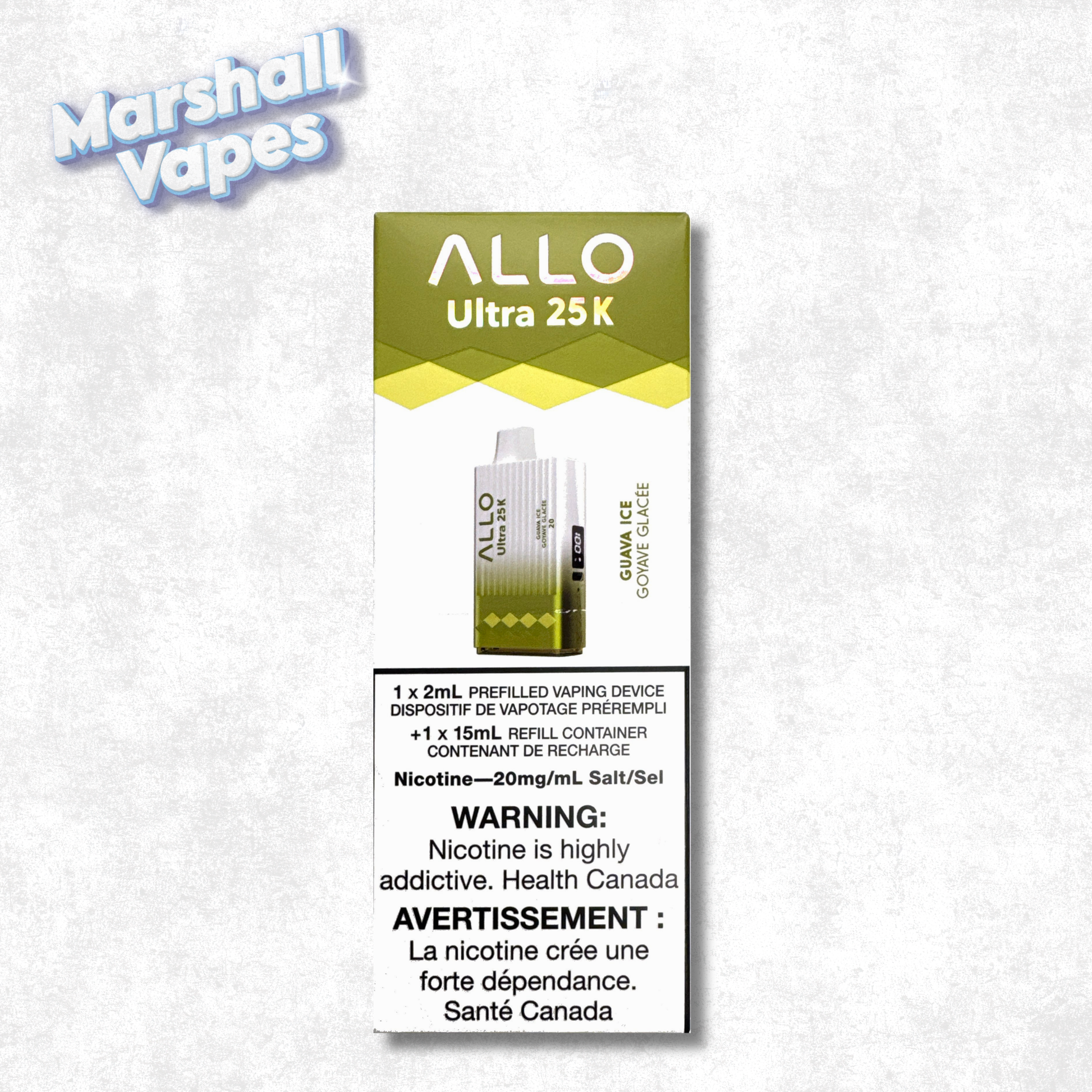 Guava Ice Allo Ultra 25K disposable vape device