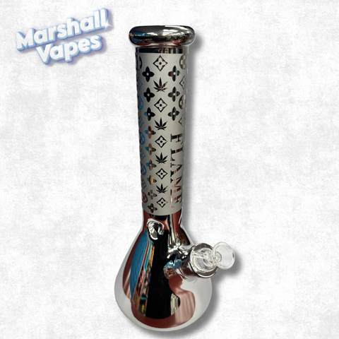 13.5" Silver Louis Vuitton Bong