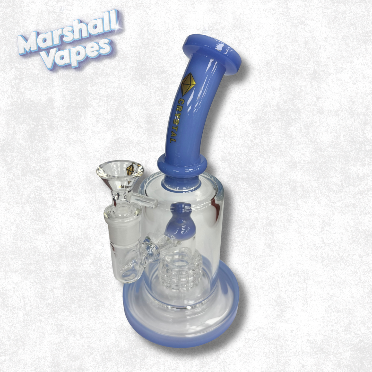 8.5" Blue Crystal Dab Rig