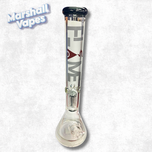 18" Flame Glass Bong