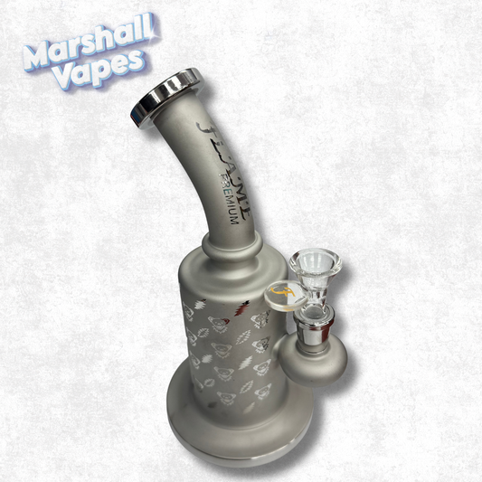 9" Flame Premium Silver Dab Rig