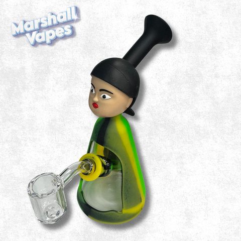 7.5" Witch Silicone Bong (Green, with Banger)