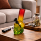 5.5" Jamaican Colored Glass Skull Bong