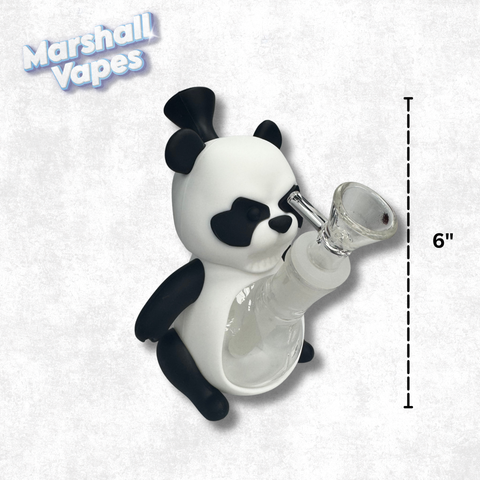 6" Panda Silicone Bong