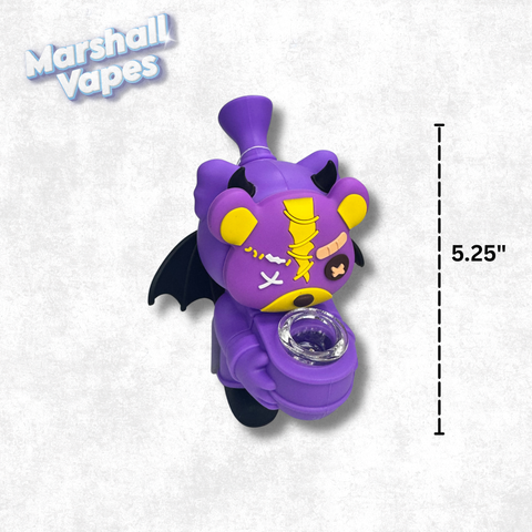 5.25" Purple Bat Wing Silicone Bong