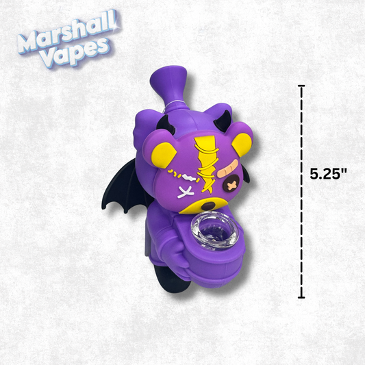 5.25" Purple Bat Wing Silicone Bong