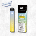 O2 Disposable Banana Coconut Ice disposable vape banana and coconut flavour with cooling ice smooth draw high puff device