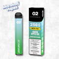 O2 Disposable Green Apple Ice disposable vape crisp green apple flavour with cooling ice smooth draw high puff device