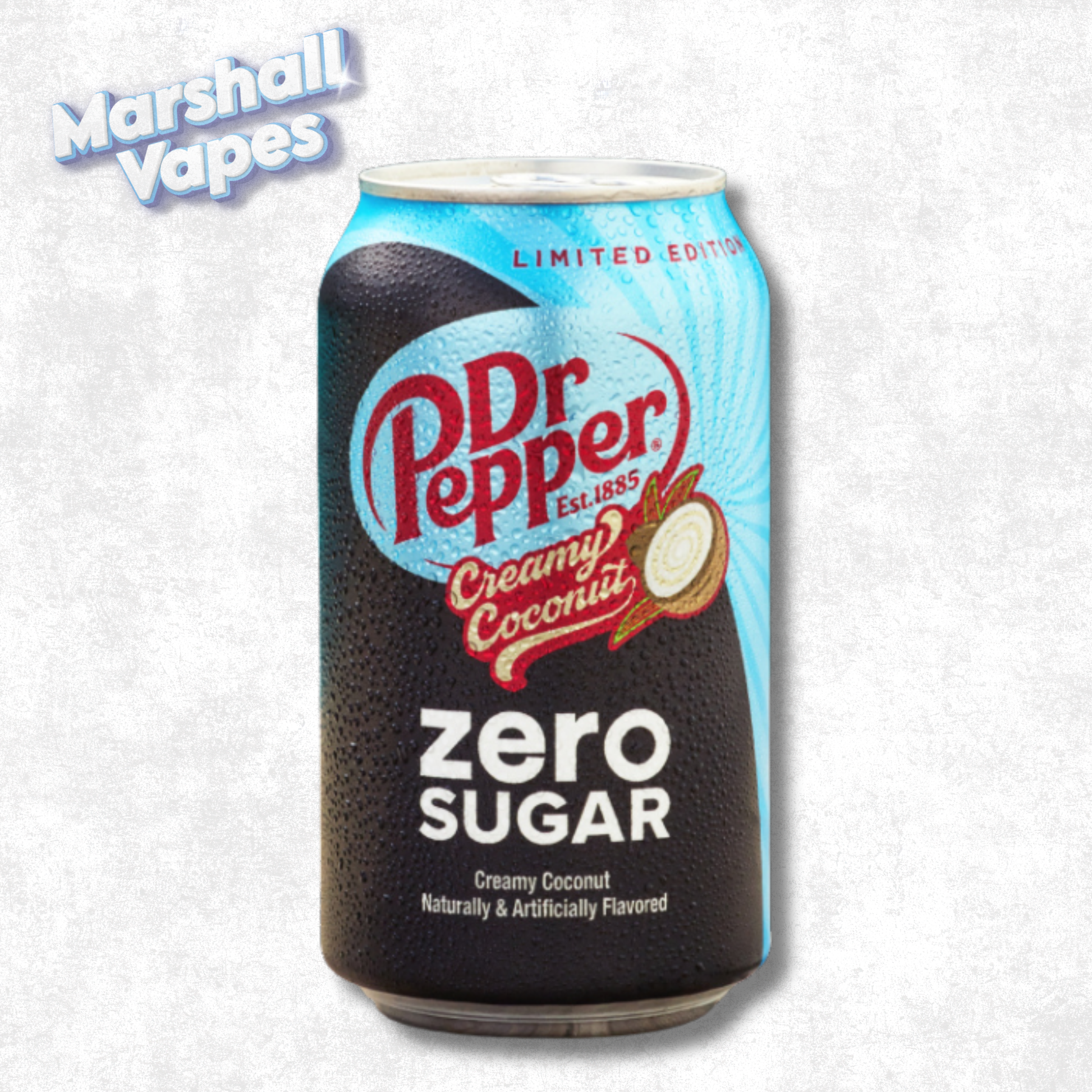 Dr Pepper Creamy Coconut Zero Sugar 355ml limited edition exotic soda can