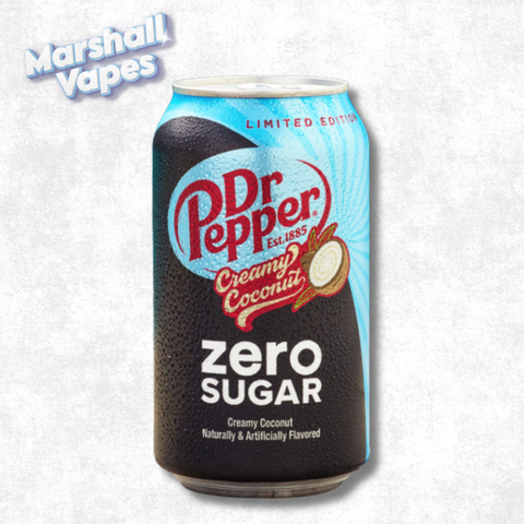 Dr Pepper Creamy Coconut Zero Sugar 355ml limited edition exotic soda can