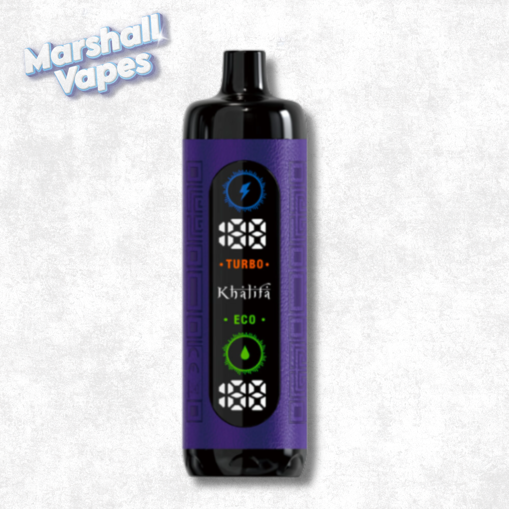 Khalifa Bar Grape Mint 5mg hookah vape with adjustable airflow eco mode and boost mode low nicotine disposable vape device