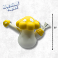5 inch yellow mushroom silicone bong with durable portable silicone design for everyday use and travel