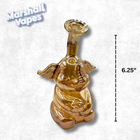 6.25" Elephant Glass Bong (Gold)