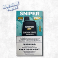 Sniper Pro 35K Disposable Sunshine Grape vape device with grape flavour disposable vape design by Sniper.