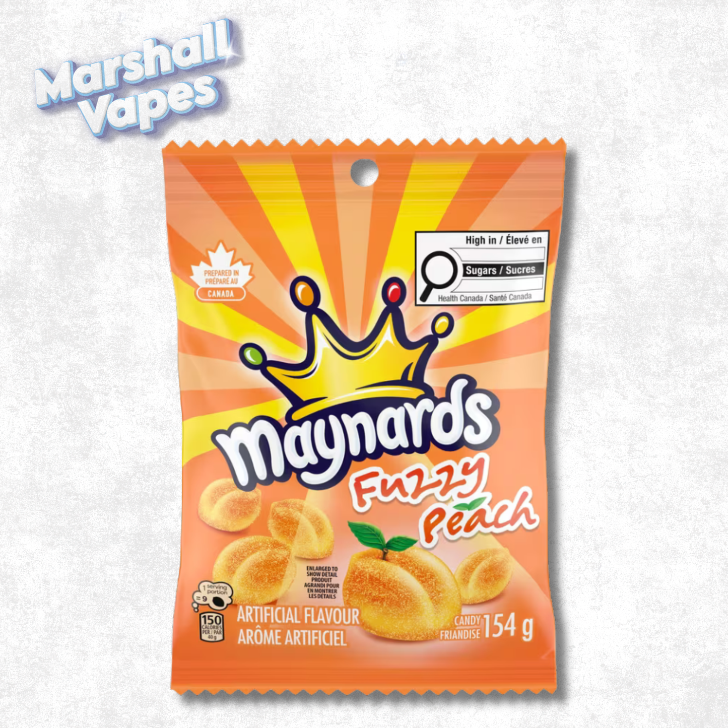 Maynards Fuzzy Peach 154g