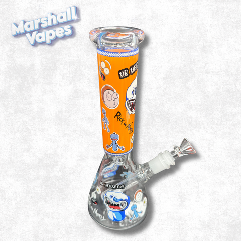 10" Rick and Morty Glass Bong