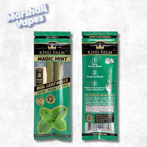King Palm Magic Mint 2 Slims Holds 1.5G each