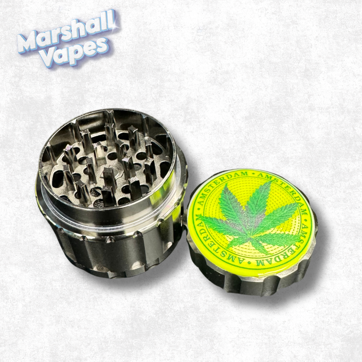 Arsenal Metal Grinder 55mm 4pc Green Leaf Logo