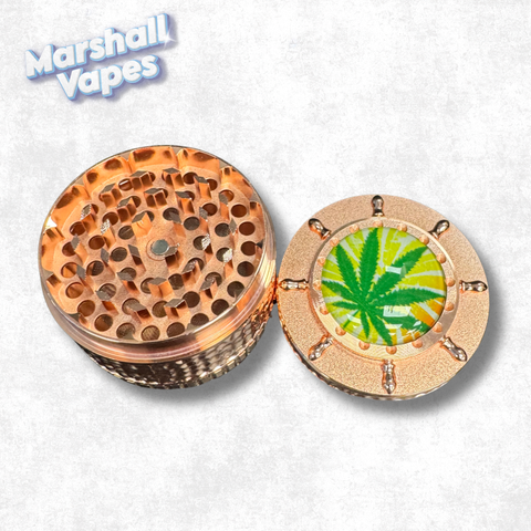 Arsenal Metal Grinder 65mm 4pc Gold Leaf Logo