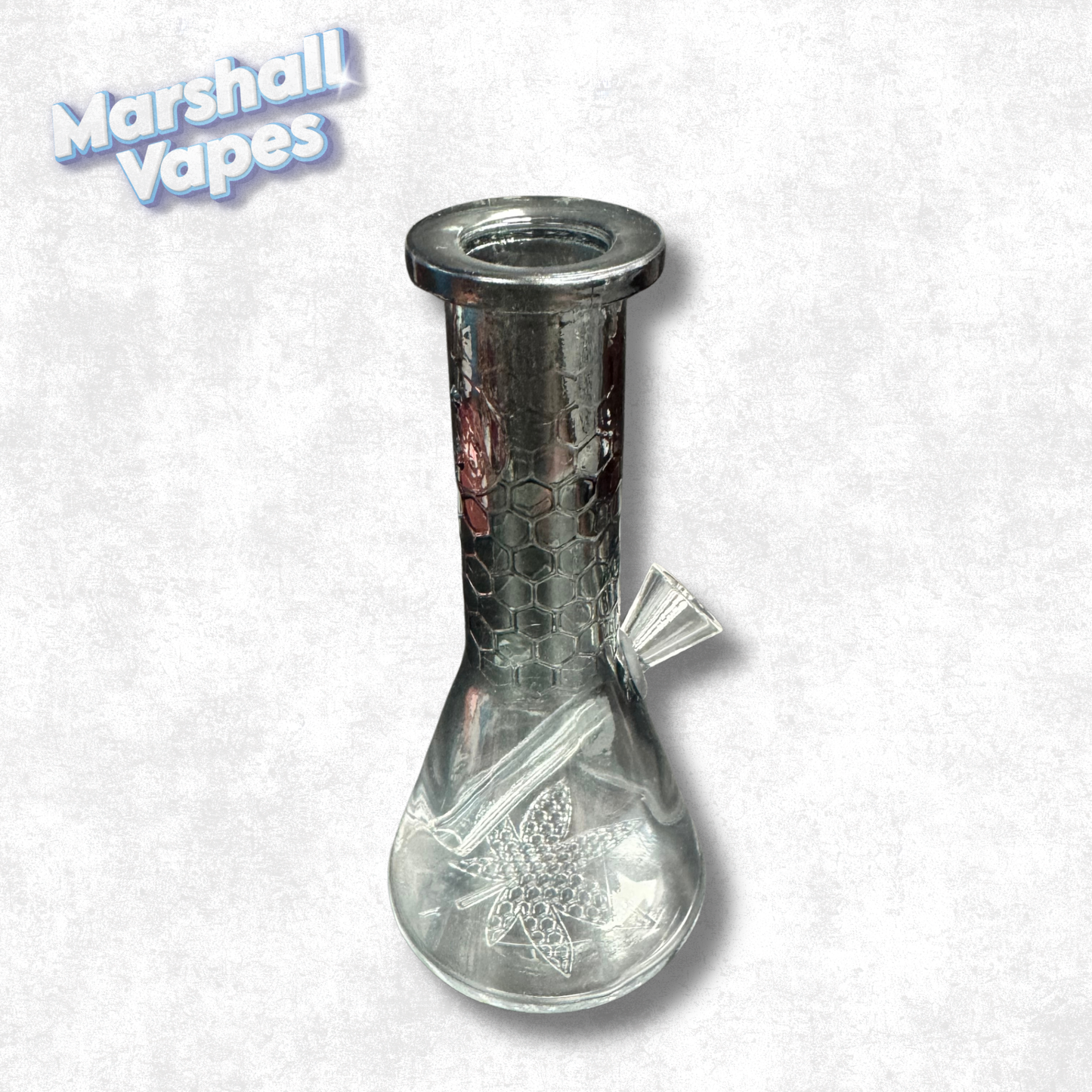 6" Black Leaf Beaker Bong