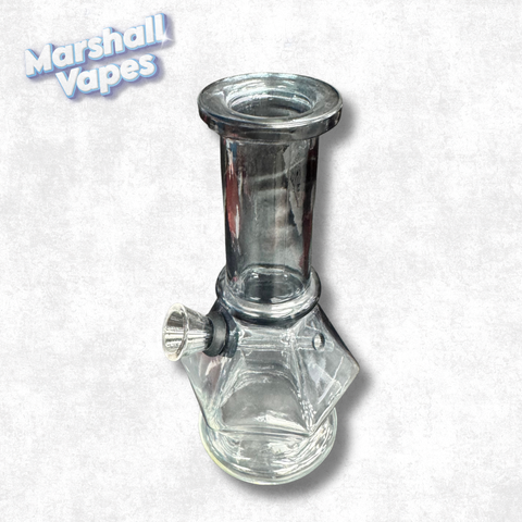 6" Black Hexagon Beaker Bong