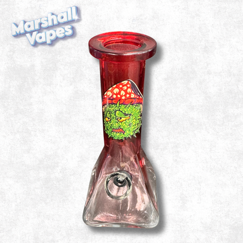 6" Square Bottom Beaker Mushroom Bong