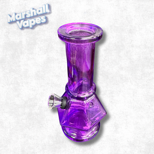 6" Purple Hexagon Beaker Bong