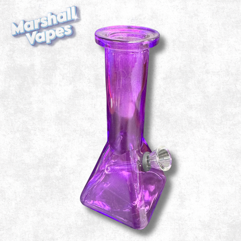 6" Purple Square Bottom Beaker Bong
