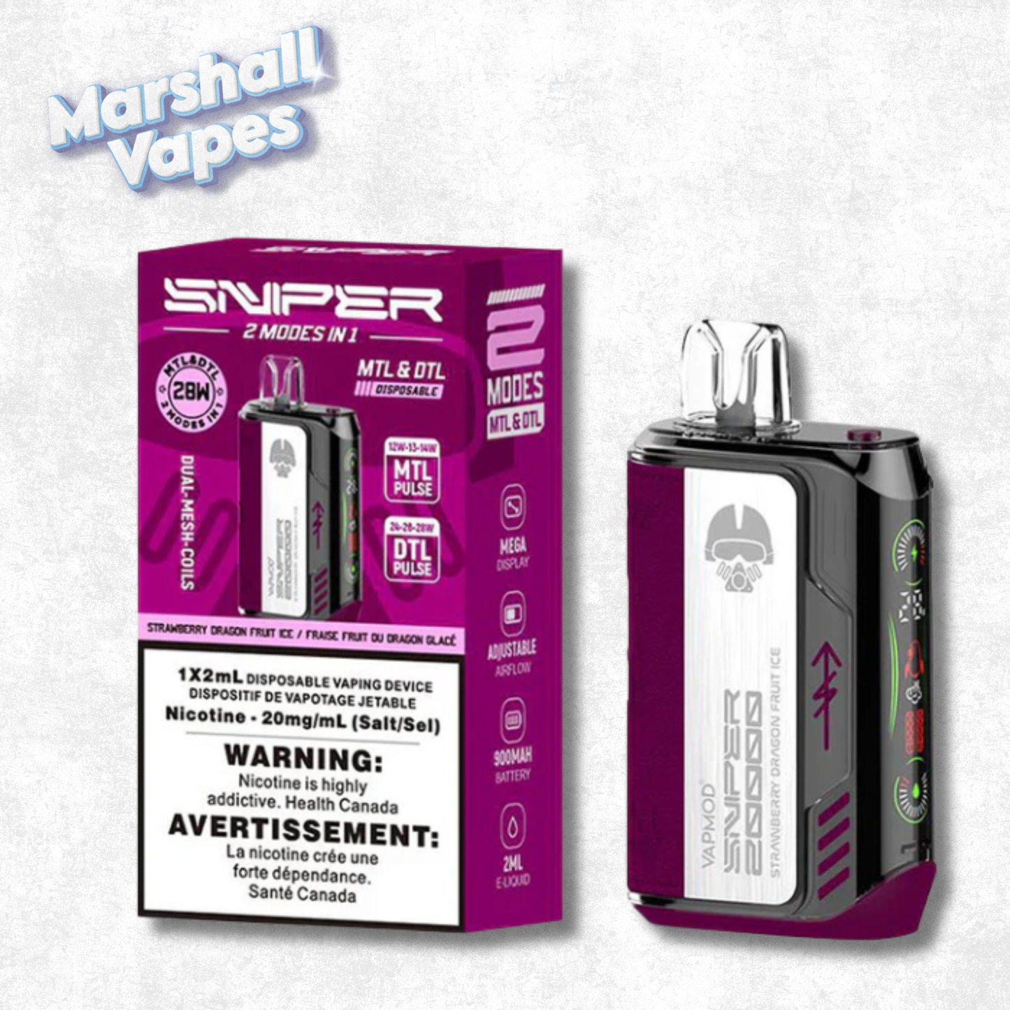 Sniper Disposable – Strawberry Dragon Fruit Ice