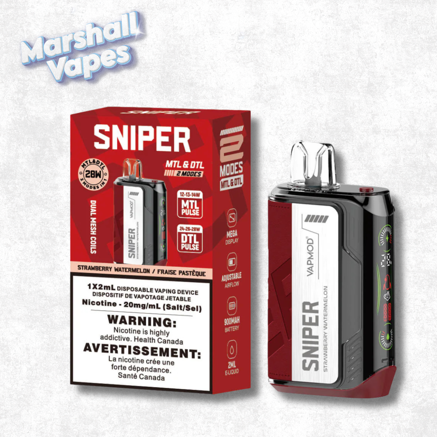 Sniper Disposable – Strawberry Watermelon