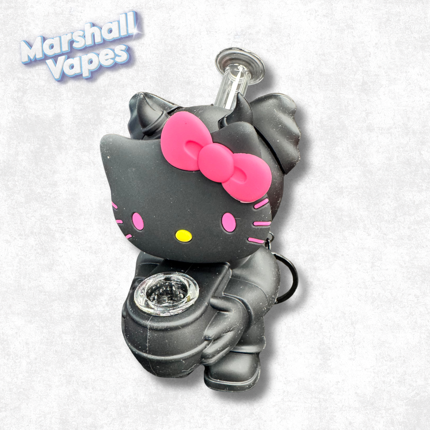 4.7" Black Hello Kitty Silicone Bong
