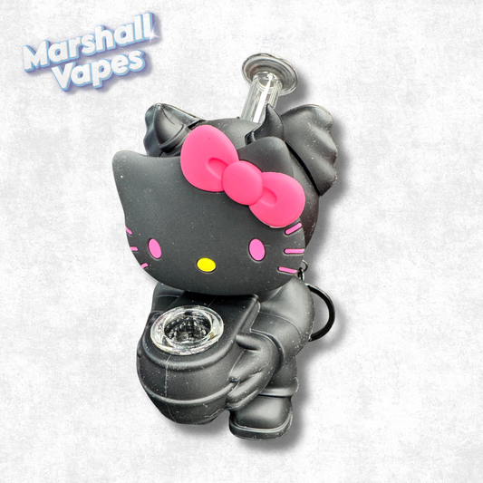 4.7" Black Hello Kitty Silicone Bong