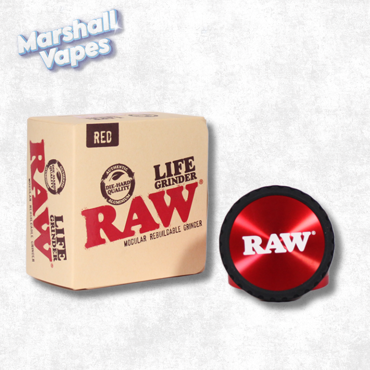 RAW Life Grinder Modular Rebuildable Grinder (Red)