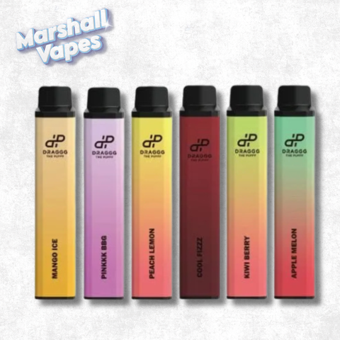 Draggg Blueberry Watermelon disposable vape, juicy blueberry watermelon flavour, 2mL 20mg intense nicotine