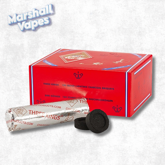 3 Kings Quick Light Hookah Charcoal Pack of 10