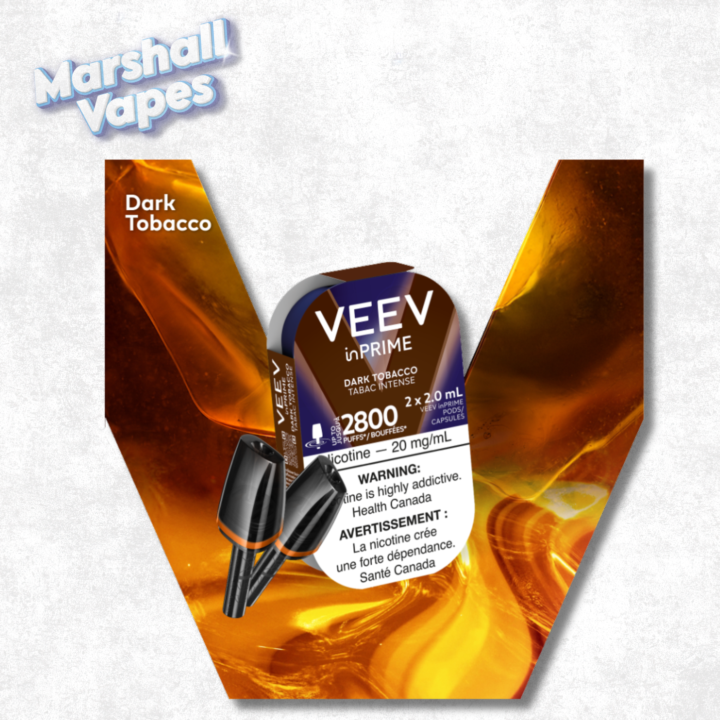 VEEV inPRIME Dark Tobacco 20mg 2 x 2.0 ml