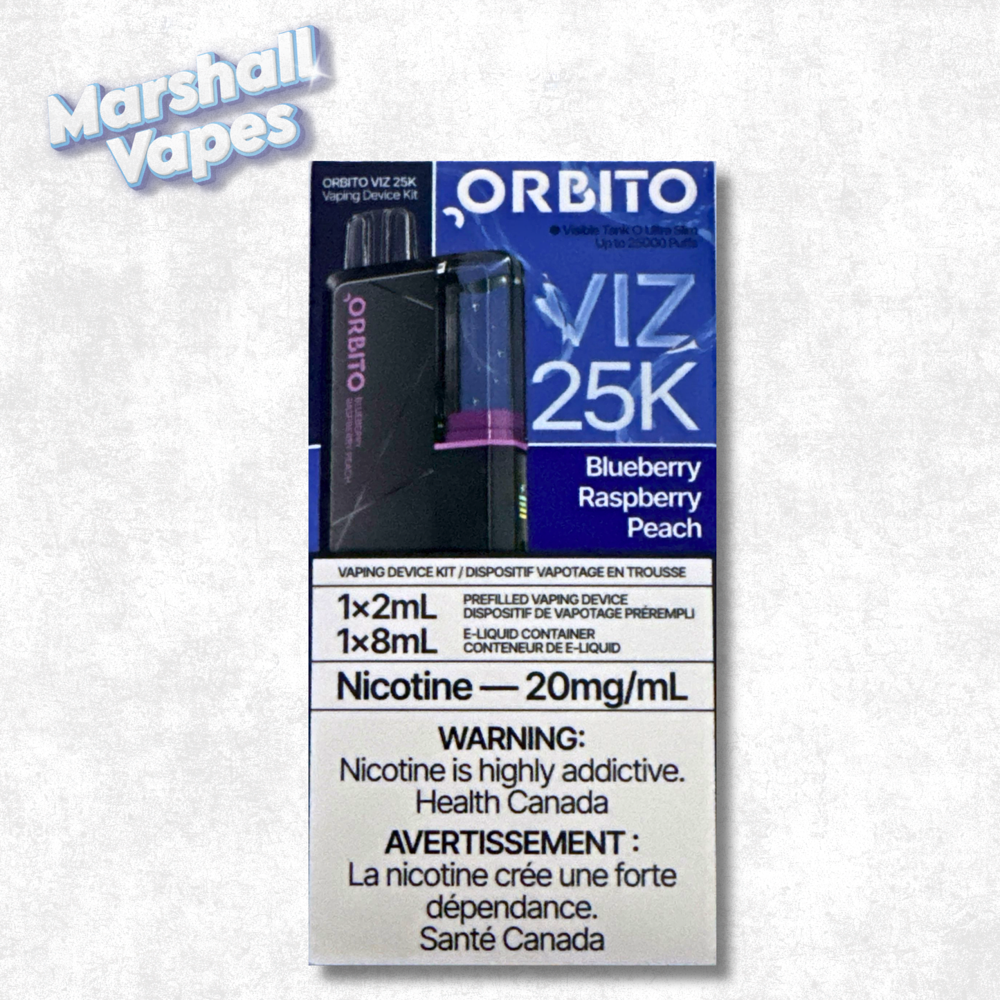 Orbito Viz 25K - Blueberry Raspberry Peach
