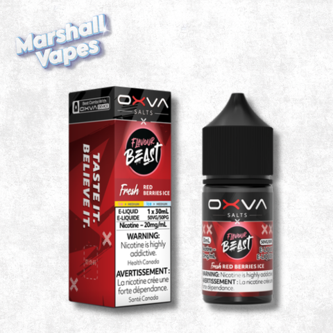 Flavour Beast x OXVA E-Liquid Fresh Red Berries Ice, red berry ice flavour, 20mg nicotine salt