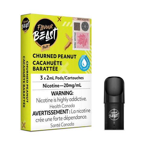 Flavour Beast Pod Pack Churned Peanut, 3x2mL 20mg pods