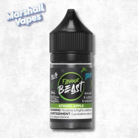 Flavour Beast E-Liquid Atomic Apple Iced, green apple flavour, 30ml 20mg nicotine salt