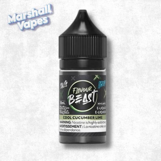 Flavour Beast E-Liquid Cool Cucumber Lime Iced, cucumber lime flavour, 30ml 20mg nicotine salt