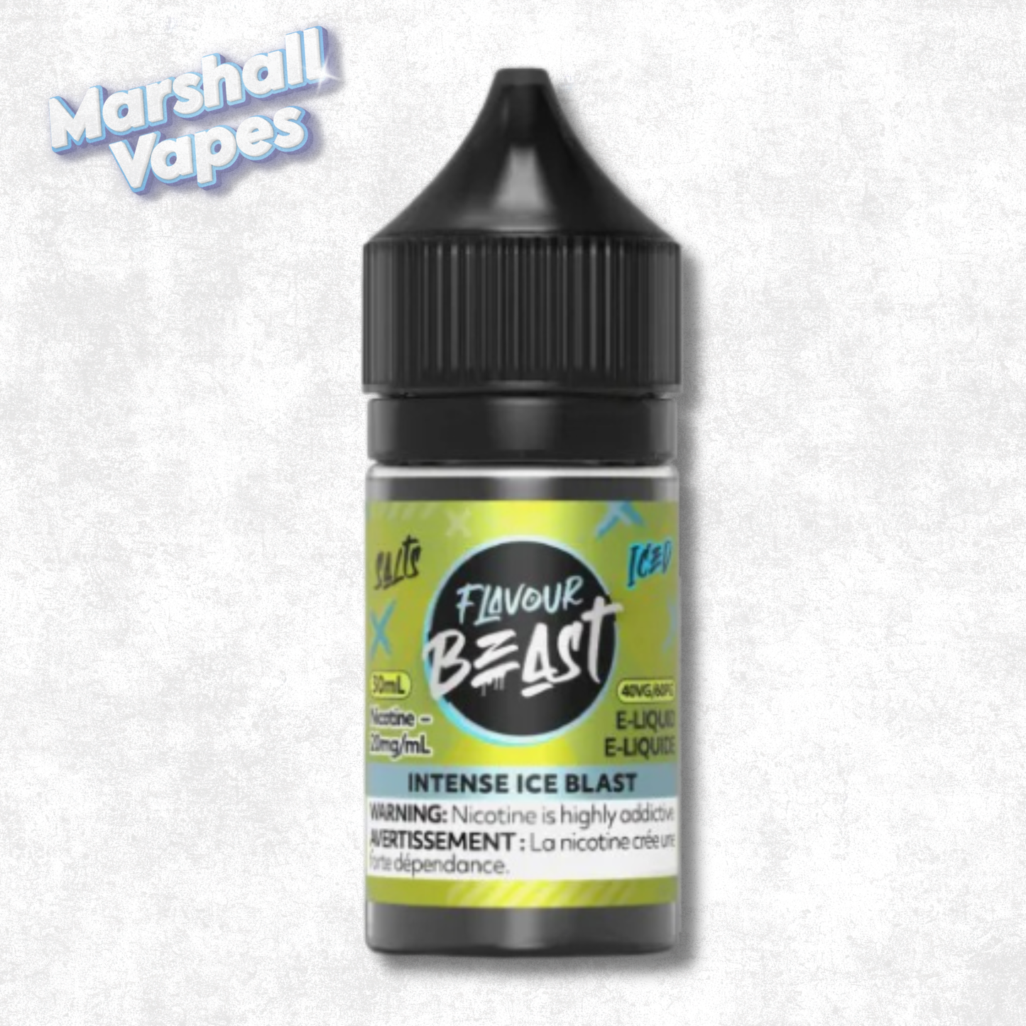 Flavour Beast E-Liquid Intense Ice Blast, menthol ice flavour, 30ml 20mg nicotine salt