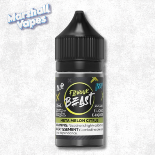 Flavour Beast E-Liquid Meta Melon Citrus Iced, melon citrus flavour, 30ml 20mg nicotine salt