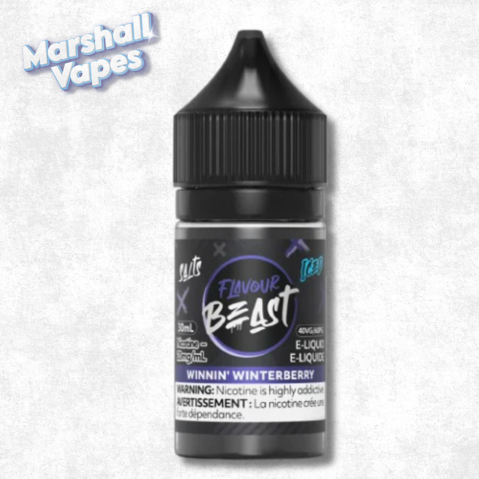 Flavour Beast E-Liquid Winnin' Winterberry Iced, mixed berry ice flavour, 30ml 20mg nicotine salt